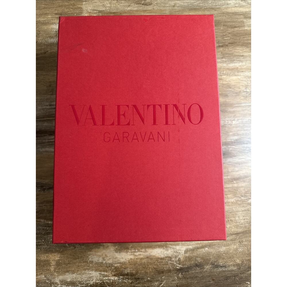 Valentino Garavani Leather Slide Sandals Almond EU37 US6.5 NIB $1100 Luxury - Picture 9 of 13